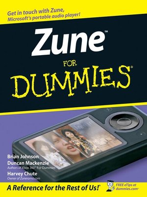 cover image of Zune For Dummies